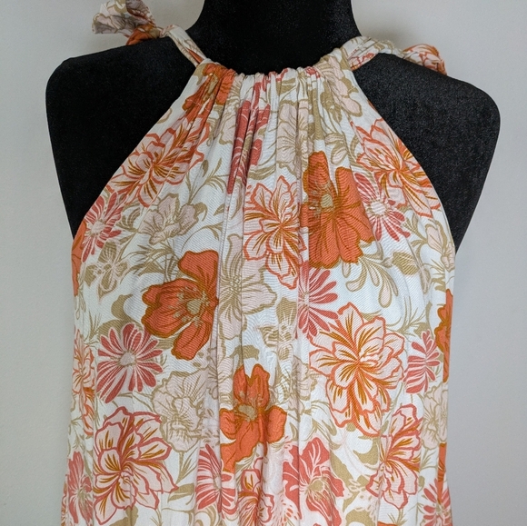 Minkpink Women's Tabitha Dress in Rayon-voile Halterneck Orange Sz XL Like New! - Picture 7 of 11